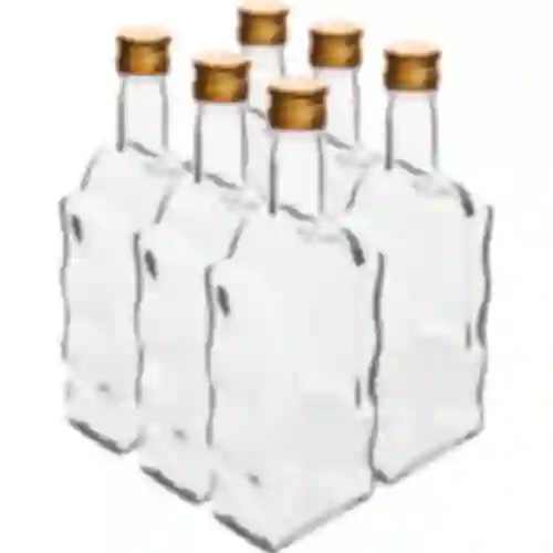 Fľaša Kláštorná 500 ml, s uzáverom, biela - 6 ks.