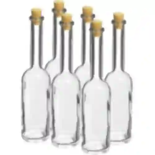 Fľaša na likér 100 ml 6 ks + 6 zátok