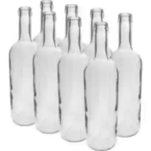 Fľaša na víno 0,75 L biela – balenie 8 ks.
