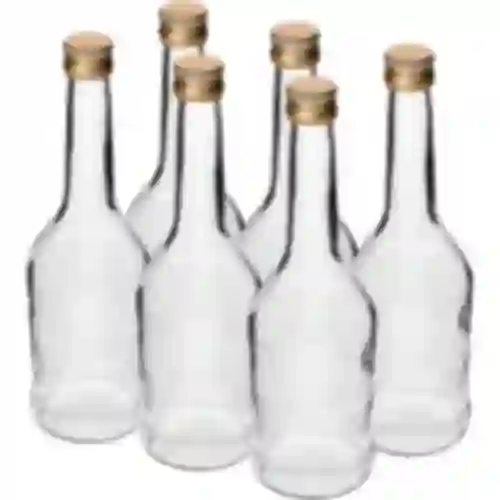 Fľaša Napoleon 500 ml s uzáverom fi28, 6 ks