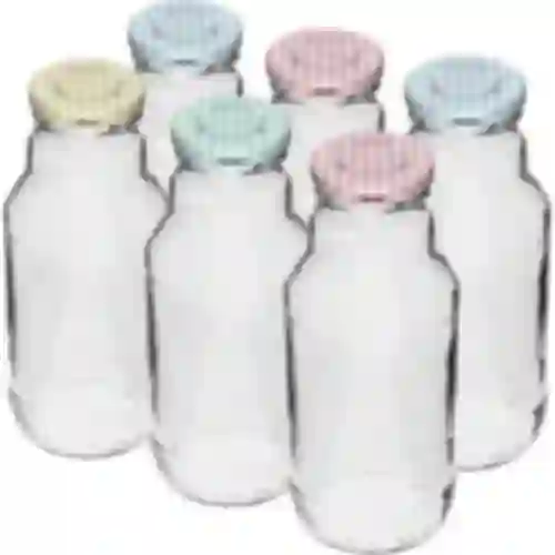 Fľaša TO na džús 330 ml s uzáverom fi 43 - 6 ks.