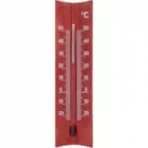 Izbový teplomer drevený (-20 do +50°C), farba mahagónu, 15 cm
