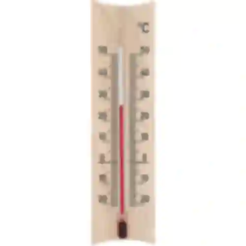 Izbový teplomer drevený (-20 do +50°C), svetlo hnedý, 15 cm