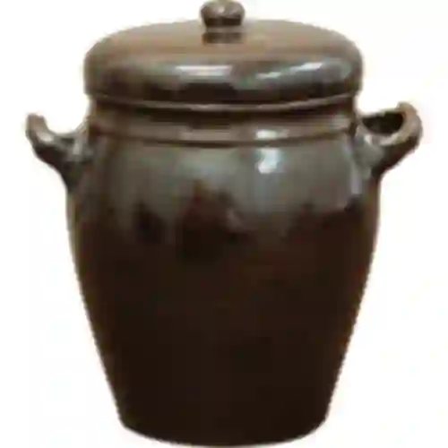 Keramika - hrniec 1,6l rustikálny s pokrievkou