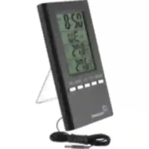 Meteorologická stanica – elektronická, sonda, čierna