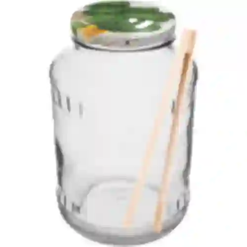 Pohár 1,5 L, fi 82/6 s farebným viečkom + kliešte