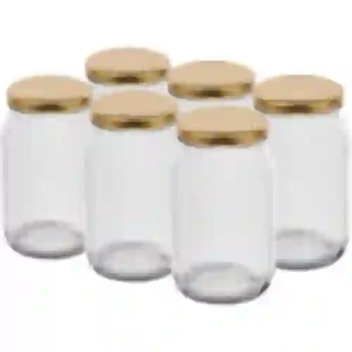 Pohár TO 900 ml s viečkom zlatým fi 82/6 - 6 ks.