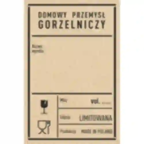 Samolepiace etikety 60x90 mm na fľaše, vodku, PRL, 20 ks.