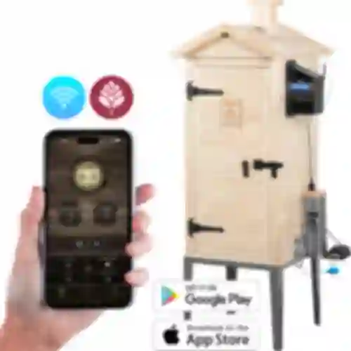 Udiareň s Wi-Fi, 200 L- dragON WOOD 100IQ s elektrickým vykurovacím modulom a ovládačom