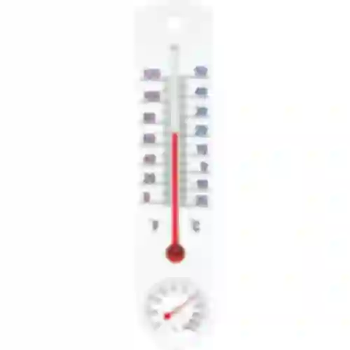 Univerzálny biely teplomer s vlhkomerom (-20°C do +50°C) 25cm