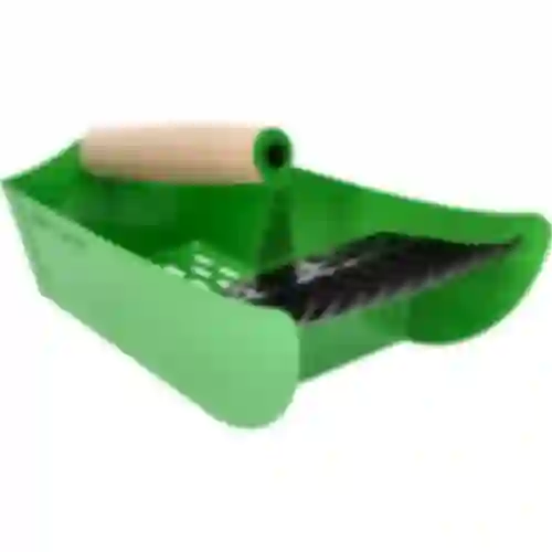 Zberač na drobné ovocie, kovový zelený