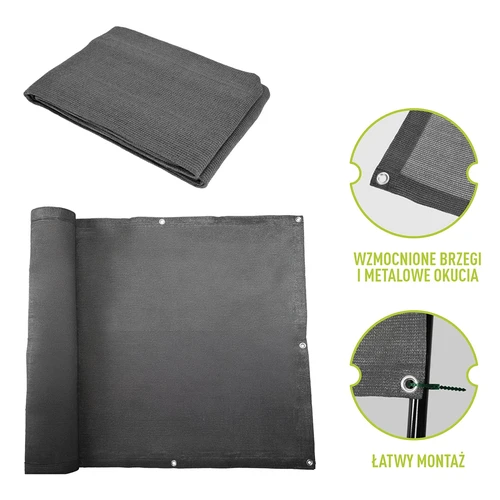 Tieniaca sieť (80%, 140 g/m2) 0,9x5 m, grafitová - 6 ['tieniaca sieť', ' slnečná sieť', ' ochrana pred slnkom', ' záhradná clona', ' sieť na plot', ' tieniaca sieť', ' maskovacia sieť', ' sieť na plot', ' záhradná sieť', ' balkónová sieť', ' balkónová clona', ' sieť na terasu', ' clona na plot', ' sieť na pergolu', ' ochrana rastlín pred slnkom', ' veterná clona', ' clona pred susedmi', ' ochrana pred zvedavými', ' tieniaca sieť 80%', ' grafitová sieť', ' najlepšia tieniaca sieť', ' akú tieniacu sieť kúpiť']