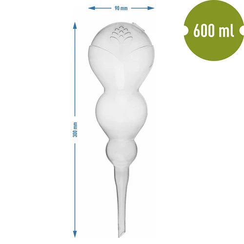 Trojitá zavlažovacia guľa (trojkomorová), priehľadná bezfarebná, 600 ml - 5 ['zavlažovacie gule', ' dávkovač na zavlažovanie kvetov', ' na polievanie kvetov', ' zvlhčovače pre kvety', ' zavlažovanie kvetov', ' zavlažovanie rastlín', ' zavlažovače do kvetináčov', ' na polievanie kvetov', ' pre izbové kvety', ' zavlažovací systém', ' zavlažovacia guľa', ' dávkovač vody do kvetináčov', ' gule pre rastliny', ' dávkovač pre rastliny', ' polievanie rastlín', ' zavlažovacia guľa', ' trojité zavlažovacie gule', ' dekoratívne zavlažovače pre rastliny', ' praktické zavlažovacie gule', ' objemné zavlažovacie gule', ' transparentné priehľadné zavlažovacie gule', ' bezfarebná zavlažovacia guľa']