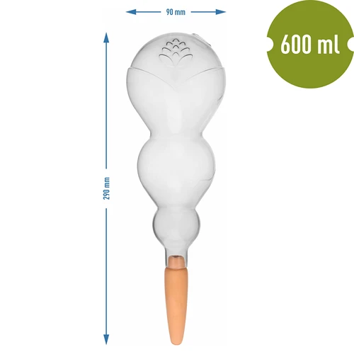 Trojitá zavlažovacia guľa (trojkomorová), priehľadná bezfarebná, s keramickou nožičkou, 600 ml - 5 ['zavlažovacie gule', ' dávkovač na zavlažovanie kvetov', ' na polievanie kvetov', ' zvlhčovače pre kvety', ' zavlažovanie kvetov', ' zavlažovanie rastlín', ' zavlažovače do kvetináčov', ' na polievanie kvetov', ' pre izbové kvety', ' zavlažovacie gule s keramickou nožičkou', ' zavlažovač s keramickou nožičkou', ' zavlažovacia guľa', ' dávkovač vody do kvetináčov', ' gule pre rastliny', ' dávkovač pre rastliny', ' polievanie rastlín', ' zavlažovacia guľa', ' trojité zavlažovacie gule', ' dekoratívne gule pre rastliny', ' praktické zavlažovacie gule', ' objemné zavlažovacie gule', ' transparentné priehľadné zavlažovacie gule', ' farebné gule na zavlažovanie rastlín', ' priehľadná biela zavlažovacia guľa', ' zavlažovacie gule s keramickou nožičkou']
