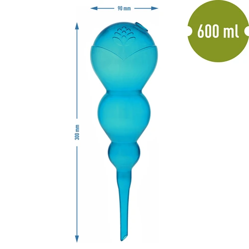 Trojitá zavlažovacia guľa (trojkomorová), priehľadná modrá, 600 ml - 5 ['zavlažovacie gule', ' dávkovač na zavlažovanie kvetov', ' na polievanie kvetov', ' zvlhčovače pre kvety', ' zavlažovanie kvetov', ' zavlažovanie rastlín', ' zavlažovače do kvetináčov', ' na polievanie kvetov', ' pre izbové kvety', ' zavlažovací systém', ' zavlažovacia guľa', ' dávkovač vody do kvetináčov', ' gule pre rastliny', ' dávkovač pre rastliny', ' polievanie rastlín', ' zavlažovacia guľa', ' trojité zavlažovacie gule', ' dekoratívne zavlažovače pre rastliny', ' praktické zavlažovacie gule', ' objemné zavlažovacie gule', ' transparentné priehľadné zavlažovacie gule', ' farebné gule na zavlažovanie rastlín', ' modré gule pre rastliny']
