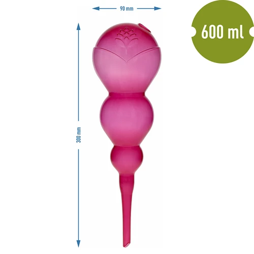 Trojitá zavlažovacia guľa (trojkomorová), priehľadná ružová, 600 ml - 5 ['zavlažovacie gule', ' dávkovač na zavlažovanie kvetov', ' na polievanie kvetov', ' zvlhčovače pre kvety', ' zavlažovanie kvetov', ' zavlažovanie rastlín', ' zavlažovače do kvetináčov', ' na polievanie kvetov', ' pre izbové kvety', ' zavlažovací systém', ' zavlažovacia guľa', ' dávkovač vody do kvetináčov', ' gule pre rastliny', ' dávkovač pre rastliny', ' polievanie rastlín', ' zavlažovacia guľa', ' trojité zavlažovacie gule', ' dekoratívne zavlažovače pre rastliny', ' praktické zavlažovacie gule', ' objemné zavlažovacie gule', ' transparentné priehľadné zavlažovacie gule', ' farebné gule na zavlažovanie rastlín', ' ružové gule pre rastliny']