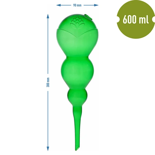 Trojitá zavlažovacia guľa (trojkomorová), priehľadná zelená, 600 ml - 5 ['zavlažovacie gule', ' dávkovač na zavlažovanie kvetov', ' na polievanie kvetov', ' zvlhčovače pre kvety', ' zavlažovanie kvetov', ' zavlažovanie rastlín', ' zavlažovače do kvetináčov', ' na polievanie kvetov', ' pre izbové kvety', ' zavlažovací systém', ' zavlažovacia guľa', ' dávkovač vody do kvetináčov', ' gule pre rastliny', ' dávkovač pre rastliny', ' polievanie rastlín', ' zavlažovacia guľa', ' trojité zavlažovacie gule', ' dekoratívne zavlažovače pre rastliny', ' praktické zavlažovacie gule', ' objemné zavlažovacie gule', ' transparentné priehľadné zavlažovacie gule', ' farebné gule na zavlažovanie rastlín', ' zelené gule pre rastliny']