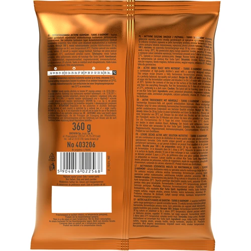 Turbo kvasnice X-Harmony 18%, 100 L, 360g - 2 ['kvasnice liehovarnícke', ' kvasnice na alkohol', ' turbo kvasnice', ' kvasnice harmony', ' kvasnice 18%', ' kvasnice na pálenku', ' na samohon', ' kvasnice liehovarnícke na 100 litrov', ' nastavenie 100L', ' čistá fermentácia', ' cukrovky', ' na nastavenia', ' na nastavenia z cukru', ' pokojná fermentácia', ' pekná vôňa počas fermentácie', ' stabilná fermentácia', ' ľahké čírenie', ' destilácia', ' kvasnice x', ' kvasnice Browin', ' kvasnice 18%', ' kvasnice alco', ' kvasnice alko', ' odporúčané kvasnice', ' kvasnice vysokej kvality', ' sušené kvasnice s výživou', ' ľahké čírenie nastavenia']