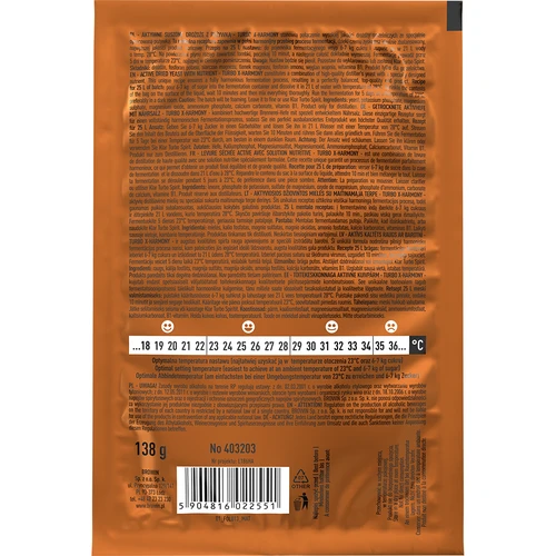 Turbo X-Harmony 18% lievito, 25 L, 138 g - 2 ['lievito liehovarnícke', ' lievito na alkohol', ' turbo lievito', ' lievito harmony', ' lievito 18%', ' lievito na bimber', ' na samohon', ' lievito liehovarnícke na 25 litrov', ' nastavenie 25L', ' čistá fermentácia', ' cukrovky', ' na nastavenia', ' na nastavenia z cukru', ' pokojná fermentácia', ' pekná vôňa počas fermentácie', ' stabilná fermentácia', ' ľahké čírenie', ' destilácia', ' lievito x', ' lievito Browin', ' lievito 18%', ' lievito alco', ' lievito alko', ' odporúčané lievito', ' lievito vysokej kvality', ' sušené lievito s výživou', ' ľahké čírenie nastavenia']