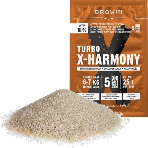 Turbo X-Harmony 18% lievito, 25 L, 138 g - 3 ['lievito liehovarnícke', ' lievito na alkohol', ' turbo lievito', ' lievito harmony', ' lievito 18%', ' lievito na bimber', ' na samohon', ' lievito liehovarnícke na 25 litrov', ' nastavenie 25L', ' čistá fermentácia', ' cukrovky', ' na nastavenia', ' na nastavenia z cukru', ' pokojná fermentácia', ' pekná vôňa počas fermentácie', ' stabilná fermentácia', ' ľahké čírenie', ' destilácia', ' lievito x', ' lievito Browin', ' lievito 18%', ' lievito alco', ' lievito alko', ' odporúčané lievito', ' lievito vysokej kvality', ' sušené lievito s výživou', ' ľahké čírenie nastavenia']