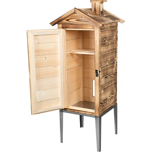 Údiaca komora na drevo – zo smrekového dreva, 200L, s nerezovým podstavcom - 2