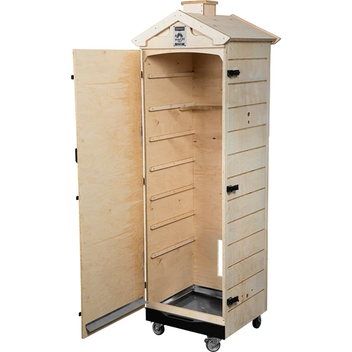 Údiaca komora z atestovanej preglejky, bezrámová, 320 l, s kolieskami - 2