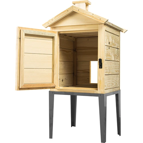 Údiaca komora zo smrekového dreva, 115 l, s podstavcom z nehrdzavejúcej ocele - 2