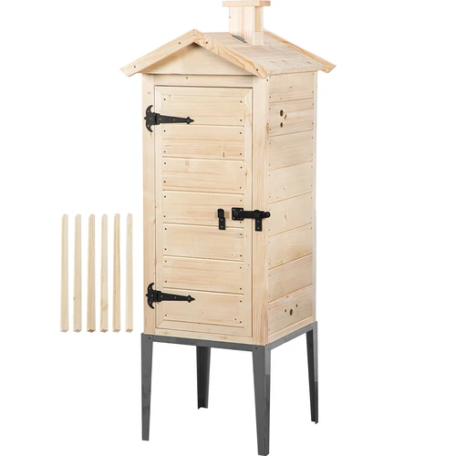 Údiaca komora zo smrekového dreva, 200 l, s nerezovým podstavcom