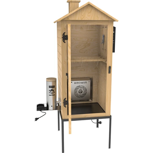 Udiareň 200 L dragON Larch E21 - z modrínu, s elektrickým vykurovacím modulom a ovládačom - 5 ['súprava na údenie', ' elektrická udiareň', ' drevená udiareň', ' drevená elektrická udiareň', ' udiareň s dymogenerátorom', ' udiareň s generátorom dymu', ' všetko na údenie', ' udiareň browin', ' záhradná udiareň', ' udiareň na stojane', ' údenie', ' údenie na studeno', ' údenie studeným dymom', ' moderná udiareň', ' univerzálna udiareň', ' štiepky na údenie', ' univerzálna súprava na údenie', ' digitálny ovládač', ' digitálna udiareň', ' udiareň s teplovzdušným obehom', ' priestranná udiareň', ' udiareň 100 cm', ' vysoká udiareň', ' hit!', ' udiareň z modrínu', ' udiareň 200L']