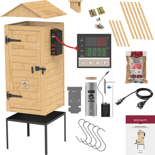 Udiareň 200 L dragON Larch E21 - z modrínu, s elektrickým vykurovacím modulom a ovládačom  - 1 ['súprava na údenie', ' elektrická udiareň', ' drevená udiareň', ' drevená elektrická udiareň', ' udiareň s dymogenerátorom', ' udiareň s generátorom dymu', ' všetko na údenie', ' udiareň browin', ' záhradná udiareň', ' udiareň na stojane', ' údenie', ' údenie na studeno', ' údenie studeným dymom', ' moderná udiareň', ' univerzálna udiareň', ' štiepky na údenie', ' univerzálna súprava na údenie', ' digitálny ovládač', ' digitálna udiareň', ' udiareň s teplovzdušným obehom', ' priestranná udiareň', ' udiareň 100 cm', ' vysoká udiareň', ' hit!', ' udiareň z modrínu', ' udiareň 200L']