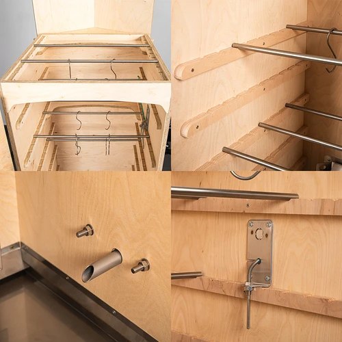 Udiareň dragON PLYWOOD NATURE – bezrámová, modulárna, s Wi‑Fi regulátorom, 320 l - 5