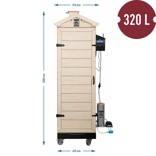 Udiareň dragON PLYWOOD NATURE – bezrámová, modulárna, s Wi‑Fi regulátorom, 320 l - 8