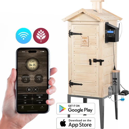Udiareň s Wi-Fi, 200 L- dragON WOOD 100IQ s elektrickým vykurovacím modulom a ovládačom  - 1 ['údenie', ' ľahké udiarne', ' elektrická udiareň', ' udiareň s wi-fi', ' výhody údenia s wifi a aplikáciou', ' aplikácia na údenie', ' drevená udiareň', ' záhradná udiareň', ' najlepšia udiareň', ' udiareň s ovládačom', ' ako údiť s aplikáciou', ' akú udiareň kúpiť', ' domáce údeniny', ' udiareň na 200 L', ' vysoká udiareň', ' priestranná udiareň', ' údenie s dymogenerátorom', ' generátor dymu na údenie', ' štiepky na údenie', ' novinky na údenie', ' profesionálne údenie', ' ľahké údenie', ' ako používať elektrickú udiareň', ' browin control', ' udiareň s elektrickým modulom']