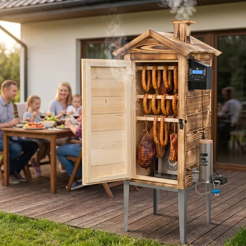 Udiareň s Wi‑Fi, 200 L – dragON WOOD 100IQ s elektrickým vykurovacím modulom a regulátorom, vykurovaná drevom - 12