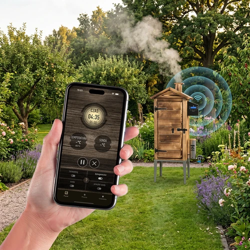 Udiareň s Wi‑Fi, 200 L – dragON WOOD 100IQ s elektrickým vykurovacím modulom a regulátorom, vykurovaná drevom - 6
