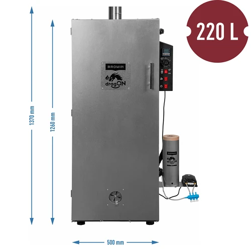 Údiarňa dragON oceľová 220 l – s digitálnym regulátorom - 8