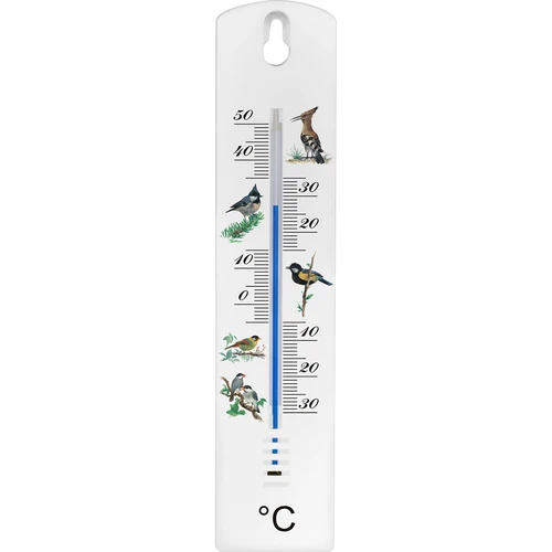 Univerzálny teplomer s grafikou - vtáky (-30°C do +50°C) 20cm  - 1 ['univerzálny teplomer', ' teplomer z plastu', ' teplomer čitateľná stupnica', ' teplomer s dvojitou stupnicou', ' teplomer do miestností s vysokou vlhkosťou', ' vnútorný-vonkajší teplomer', ' teplomer s farebnou potlačou']
