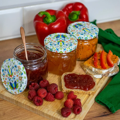 Uzáver fi 82/6 kašubská - 10 ks. - 5 ['uzáver', ' uzávery', ' viečko', ' viečka', ' na pohár', ' na poháre', ' kašubská', ' folk', ' fi 82', '']