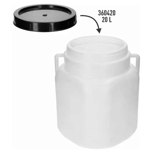 Uzáver na hranatý sud 20 l, Ø 19 cm - 3
