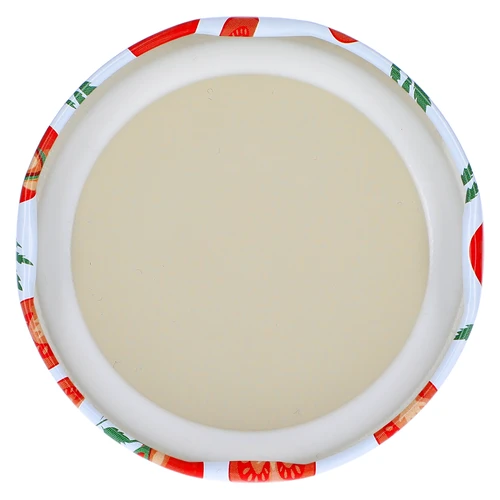 Uzávera fi 66/4 s paradajkami - 10 ks. - 3 ['biela uzávera', ' farebný vzor paradajok', ' pasterizácia', ' kontrola procesu', ' skladovanie', ' veľkosť fi Paradajky 66', ' ozdoba špajze', ' uzávery na pasterizáciu', ' uzávery zelenina', ' uzávery paradajok']