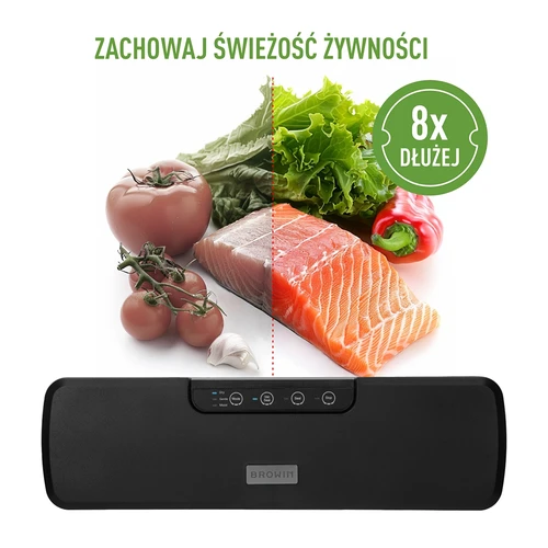 Vákuová zváračka - multifunkčná, čierna - 10 ['vákuové balenie', ' vákuové zváračky', ' skladovanie potravín', ' reliéfne vrecká', ' zváranie vreciek', ' vákuový balič', ' vákuová balička', ' na balenie potravín', ' sada na vákuové balenie', ' fólia na zváračku', ' na mäso', ' na ryby', ' na syry', ' ako predĺžiť trvanlivosť potravín', ' skladovanie jedla doma', ' na darček', ' kuchynské vybavenie', ' praktické kuchynské doplnky', ' efektívna vákuová zváračka']
