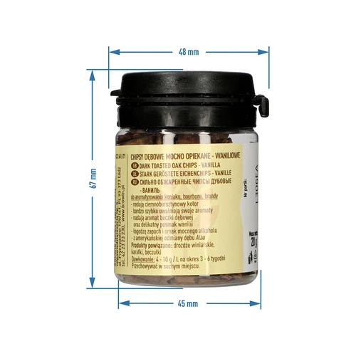 Vanilkové dubové vločky, silne opekané, 20g - 8 ['dubové hobliny', ' silne opekané dubové hobliny', ' dubové vločky', ' vanilkové dubové vločky', ' do alkoholu', ' prísady do alkoholu', ' príchute']