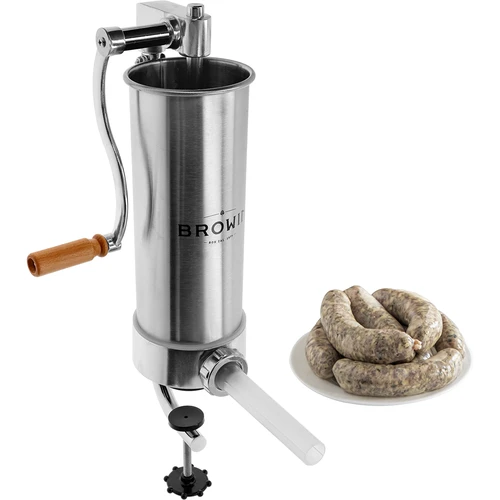 Vertikálna narážačka 3 kg - 5 ['narážačka na klobásy', ' narážačka pre domácich mäsiarov', ' domáca klobása', ' na domácu klobásu', ' ako vyrobiť klobásu', ' plnička na klobásy', ' mäsiarska plnička', ' vertikálna plnička']