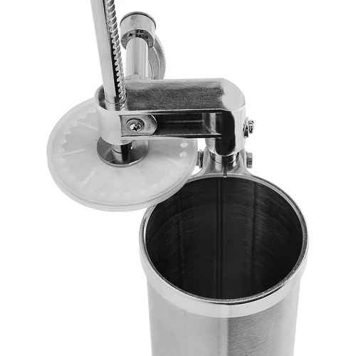 Vertikálna plnička 2,5 kg - 7 ['plnička na klobásy', ' na domáce klobásy', ' na údeniny', ' na krakovskú', ' domáce údeninárstvo', ' na črevá', ' na bielkovinové obaly', ' ako plniť klobásy', ' plnička na klobásy', ' údeninárska plnička', ' vertikálna plnička']
