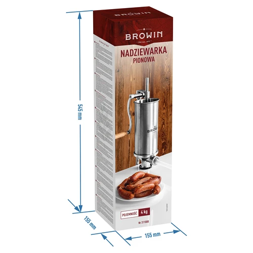 Vertikálna plnička 4 kg - 11 ['plnička na údeniny', ' plnička na klobásy', ' plnička na údeniny', ' vertikálna plnička', ' striekačka na klobásy', ' striekačka na mäso', ' domáca plnička', ' gastronomická plnička', ' mäsiarsky nástroj', ' plnička na klobásy', ' údenárska plnička', ' vertikálna plnička']