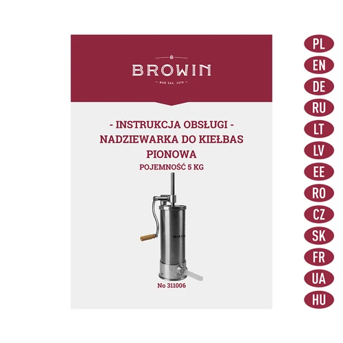 Vertikálna plnička 5kg - 9 ['plnička na klobásy', ' stroj na klobásy', ' stroj na výrobu klobás', ' stroj na výrobu klobás', ' súprava na výrobu klobás', ' plnička na klobásy', ' plnička na údeniny', ' vertikálna plnička']