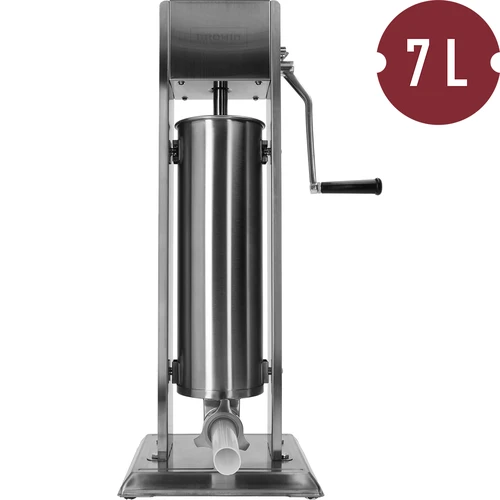 Vertikálna plnička premium, 7 L - 4 ['plnička na klobásy', ' vertikálna plnička', ' najlepšia plnička na klobásy', ' stroj na klobásy', ' stroj na výrobu klobás', ' súprava na výrobu klobás', ' plnička na klobásy', ' mäsová plnička', ' vertikálna plnička', ' lieviky na plničky', ' inovatívna mäsová plnička', ' plnička na 7 L', ' domáca výroba klobás', ' domáca plnička']