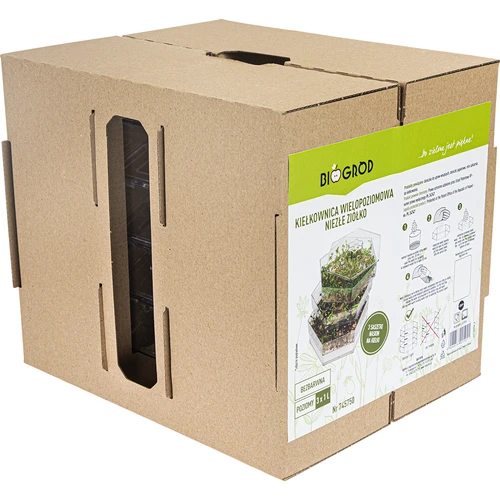 Viacúrovňová klíčkovnica Niezłe Ziółko so semenami reďkovky - 22 ['zdravé klíčky', ' domáca pestovanie klíčkov', ' klíčky produkt vegánsky', ' pestovanie klíčkov doma', ' klíčky reďkovky', ' pestovanie klíčkov', ' semená reďkovky', ' súprava klíčkovnica so semenami', ' klíčkovnica']