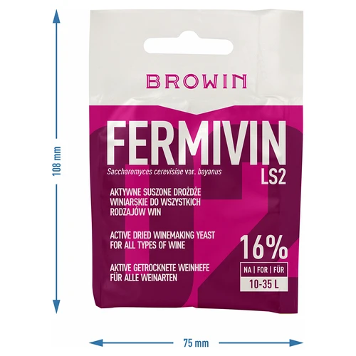 Vinárske kvasnice Fermivin LS2, 7 g - 3 ['ušľachtilé kvasnice', ' vinárske kvasnice', ' sušené vinárske kvasnice', ' Fermivin LS2', ' kvasnice na červené vína', ' na ružové vína', ' na šumivé vína', ' kvasnice na reštart vína', ' kvasnice na reštart fermentácie', ' kvasnice na fermentáciu']