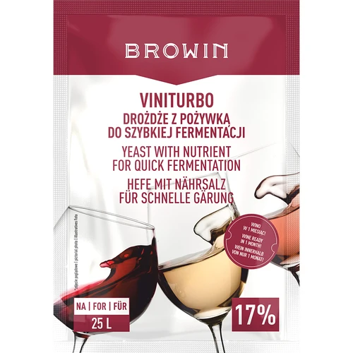 ViniTurbo - kvasnice na rýchlu fermentáciu, 20 g  - 1 ['kvasnice s výživou', ' vínne kvasnice s výživou', ' vinárske kvasnice s výživou', ' kvasnice a výživa na víno', ' výživa na víno', ' aktívne sušené vinárske kvasnice', ' vínne kvasnice', ' kvasnice na víno', ' vinárske kvasnice', ' sušené vinárske kvasnice', ' sušené kvasnice', ' sušené kvasnice na víno', ' kvasnice na červené víno', ' kvasnice na biele víno', ' kvasnice na ružové víno']